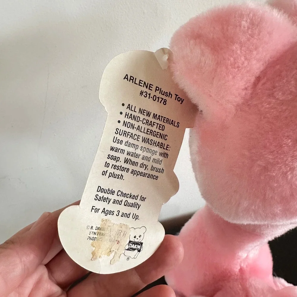 Vintage Dakin Garfield Arlene Plush Toy Pink Cat 31-0178 Rare Retro Collectible